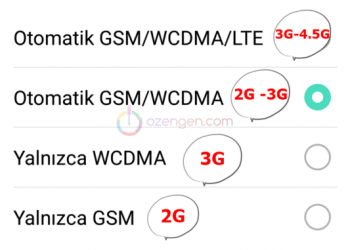 4.5G Nasıl Açılır ve Kapatılır