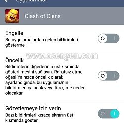 Clash Of Clans Bildirimleri Açma ve Kapatma