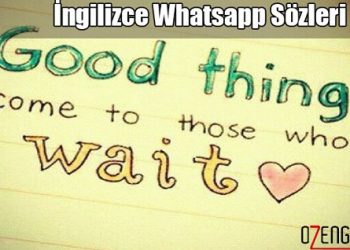 En Güzel İngilizce Whatsapp Durum Sözleri