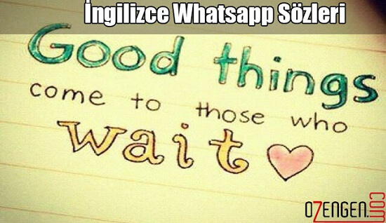 En Güzel İngilizce Whatsapp Durum Sözleri