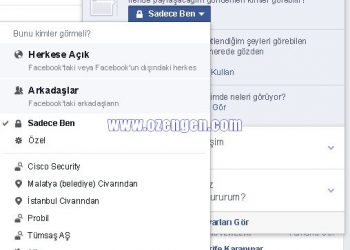 Facebook Gönderi Gizlilik Ayarları Nasıl Yapılır