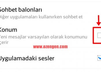 Facebook Sohbet Konum Nasıl Kapatılır