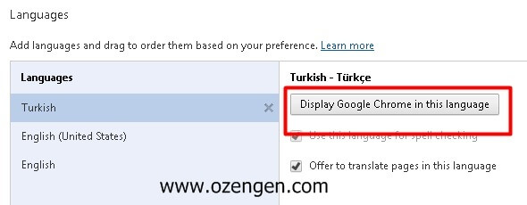 Google Chrome Nasıl Türkçe’ye Çevirilir