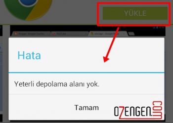 Google Play “Yeterli Alan Yok” Çözümü