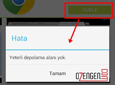 Google Play “Yeterli Alan Yok” Çözümü