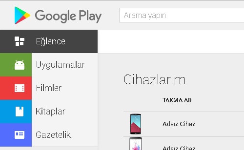 Google Play cihazlar nasıl düzenlenir