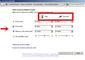 Laptop Güç Seçenekleri Nasıl Ayarlanır