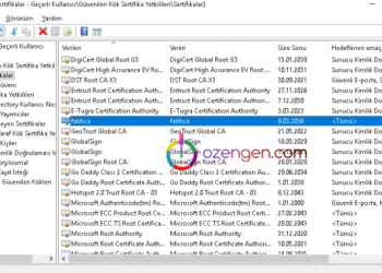 Meb sertifika nasıl kaldırılır