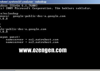 Nslookup Komutları