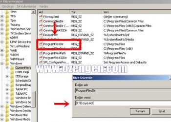 Programların Yükleme Yolu Nasıl Değiştirilir