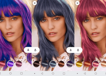 Saç rengi değiştirme programı android ve iPhone
