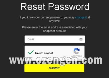 SnapChat Şifremi Unuttum Şifre Resetleme