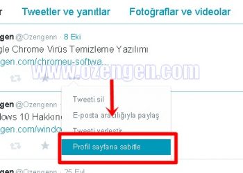 Tweet Sabitleme Nasıl Yapılır