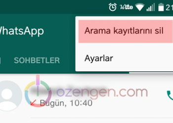 Whatsapp Arama Geçmişi Nasıl Silinir