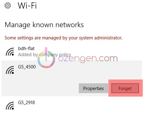 Windows 10 Wi-Fi Nasıl Silinir, Unutulur