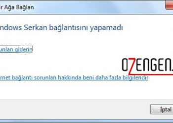 Windows Ağ Bağlantısını Yapamadı Çözümü