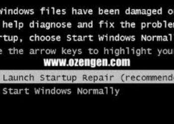 “Windows Error Recovery” Hatası Çözümü