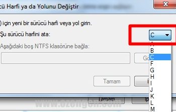 Windows Sürücü Harfi Nasıl Değiştirilir