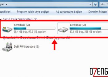 Yerel Disk C: D: Açmıyor Çözümü