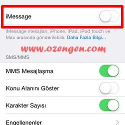 iMessage Nasıl Kapatılır