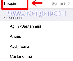 iPhone Titreşimi Nasıl Açılır