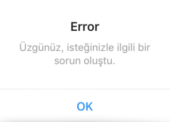 “üzgünüz isteğinizle ilgili bir sorun” oluştu instagram hata çözümü
