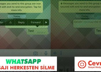 WhatsApp Gönderilen Mesajı Herkesten Silme 2019