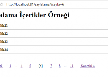 PHP Sayfalama Yapımı ve Mantığı - Sayfalama Örnekleri